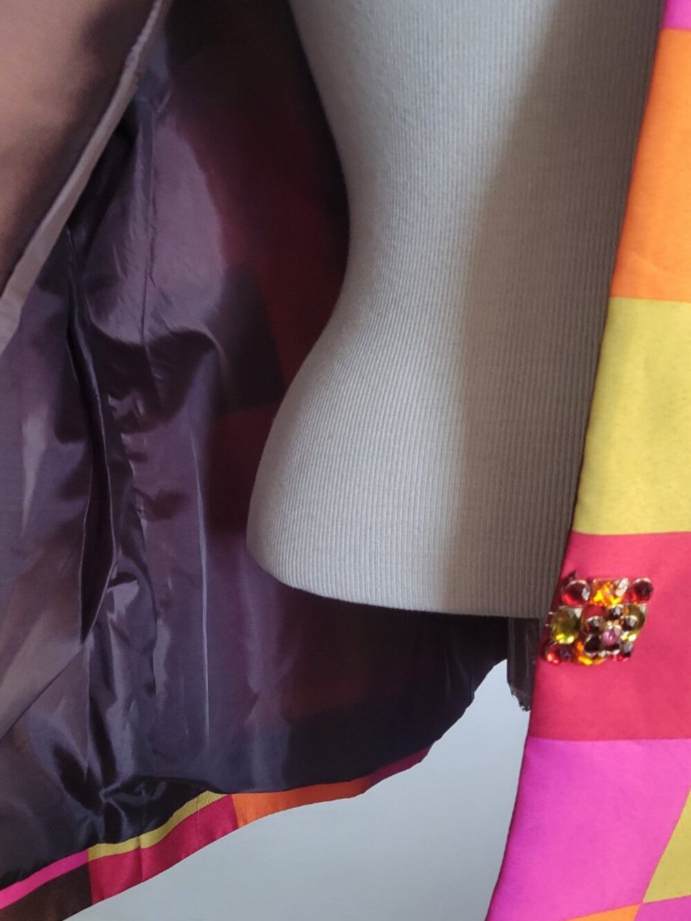 Vintage Lily & Taylor New York Paris Jacket 24W Colorblock Evening Blazer - Picture 15 of 15